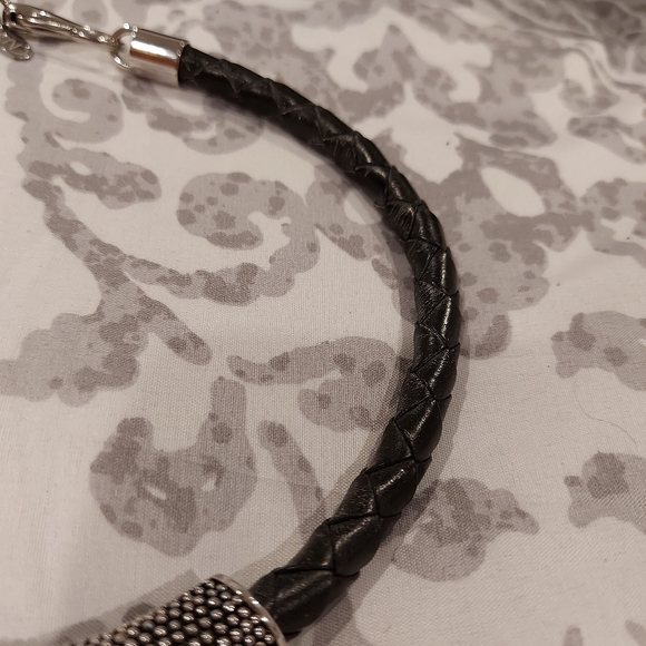 Caroline Néron chunky braided leather choker With The Assorted Bracelet - Picture 2 of 8